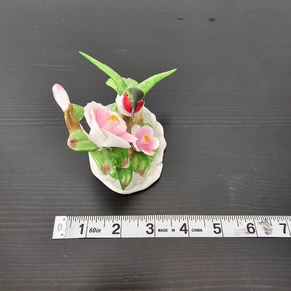 Vintage Porcelain Hummingbird Figurine Floral Decor Wal-Mart Taiwan 4.5” - Picture 8 of 8